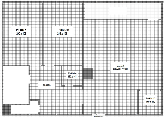 Vymalování bytu, 4 místnosti, 68.5 m²