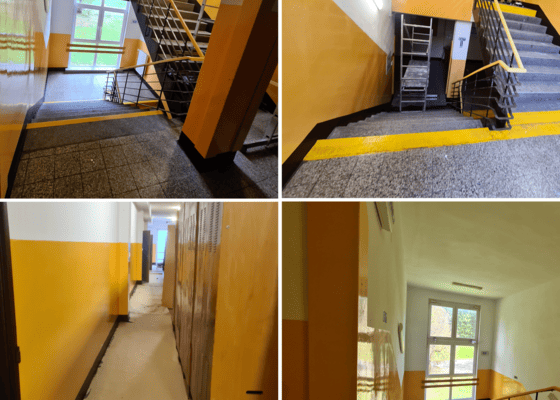 Renovace schodiště + chodba