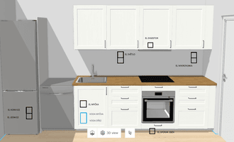 Montáž kuchyně IKEA - stav před realizací