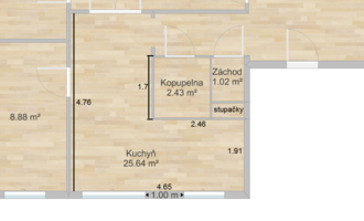 Rekonstrukce koupelny v panelovém bytě - stav před realizací