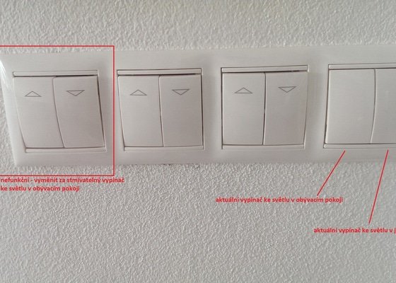 Úprava elektroinstalace pro montáž designových světel a samotná montáž světel