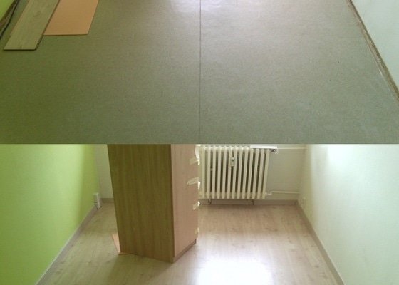 Položení laminátové podlahy (cca 40m2)