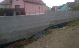 Betonování ztraceného bednění  - stav před realizací