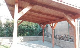 Zahradní altán - pergola (tesaři)