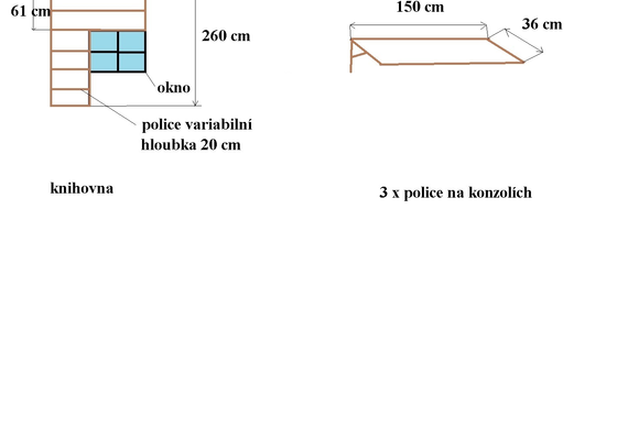 Knihovna na míru a police