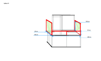 Zabradlí Balkon  - stav před realizací